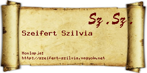 Szeifert Szilvia névjegykártya