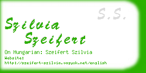 szilvia szeifert business card